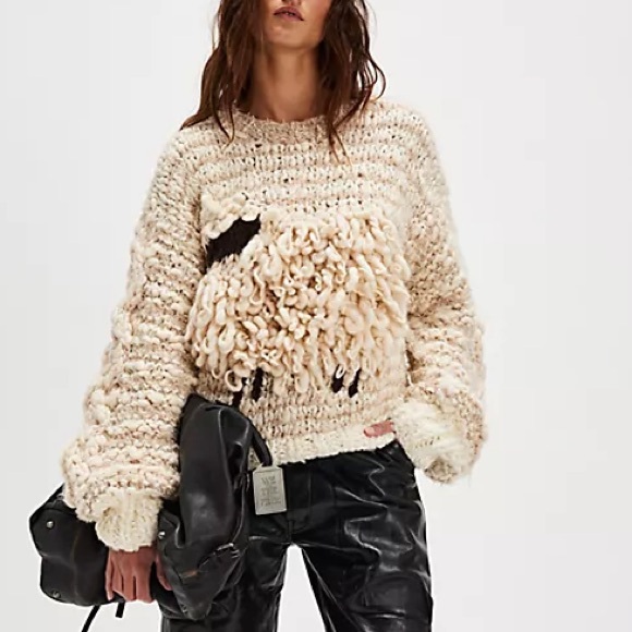 Free People Sweaters - Free People Dream Of Sheep Sweater Size Small NWOT